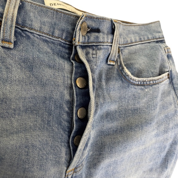Denim Forum ‘The Arlo High-Rise Straight’ Blue Wash Button-Fly Jeans Size 29 - Picture 8 of 11